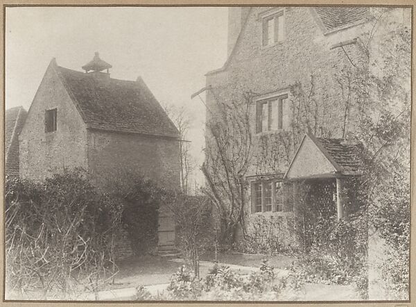 [View of Main Entrance (East Porch) and Old Kitchen], Frederick H. Evans (British, London 1853–1943 London), Platinum print 