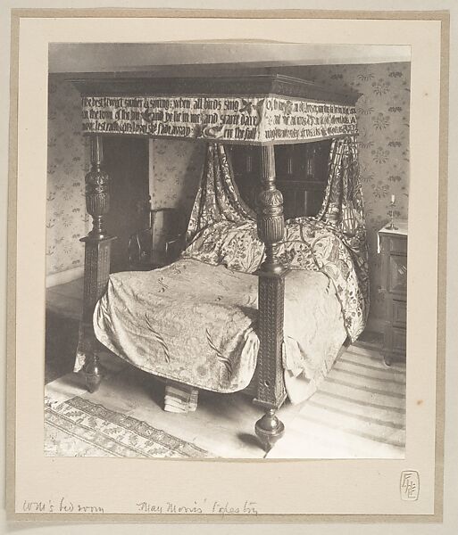 WM's Bedroom, May Morris' Tapestry, Frederick H. Evans (British, London 1853–1943 London), Platinum print 