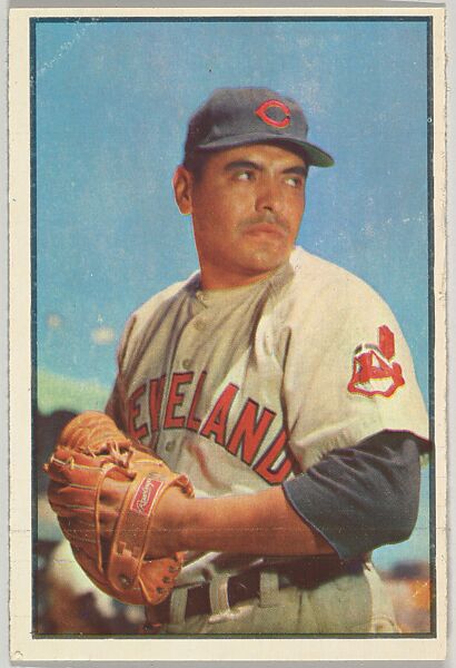 Mike Garcia, Pitcher, Cleveland Indians, from Collector Series, Colors set, series 7 (R406-7) issued by Bowman Gum, Issued by Bowman Gum Company, Commercial color lithograph 