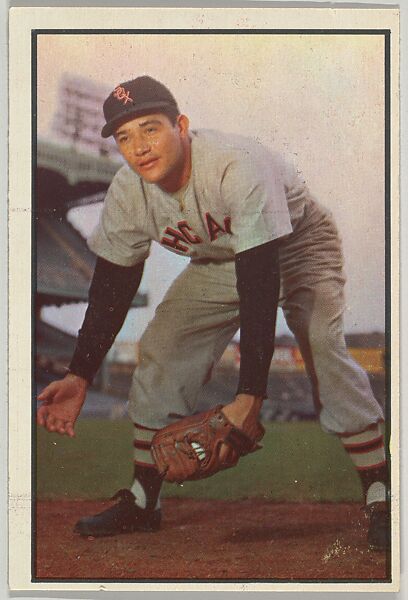 Chico Carrasquel, Shortstop, Chicago White Sox, from Collector Series, Colors set, series 7 (R406-7) issued by Bowman Gum, Issued by Bowman Gum Company, Commercial color lithograph 