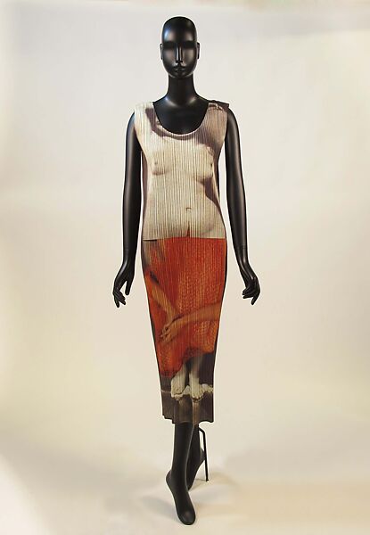 Dress, Issey Miyake (Japanese, 1938–2022), polyester, Japanese 