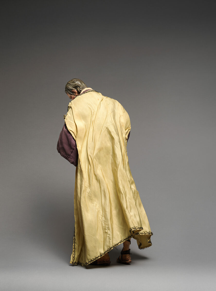 Large “Joseph” with purple and yellow robes, Mixed media, Italian