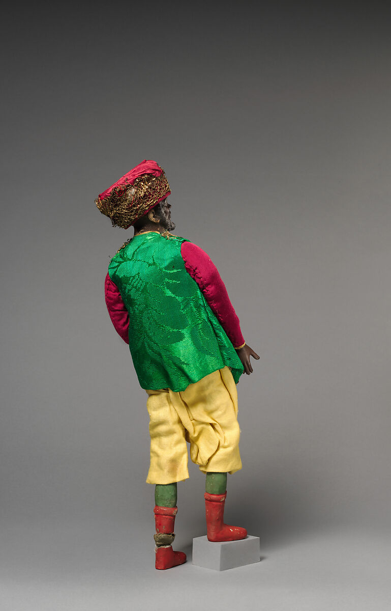 King with turban crown, Mixed media, Italian