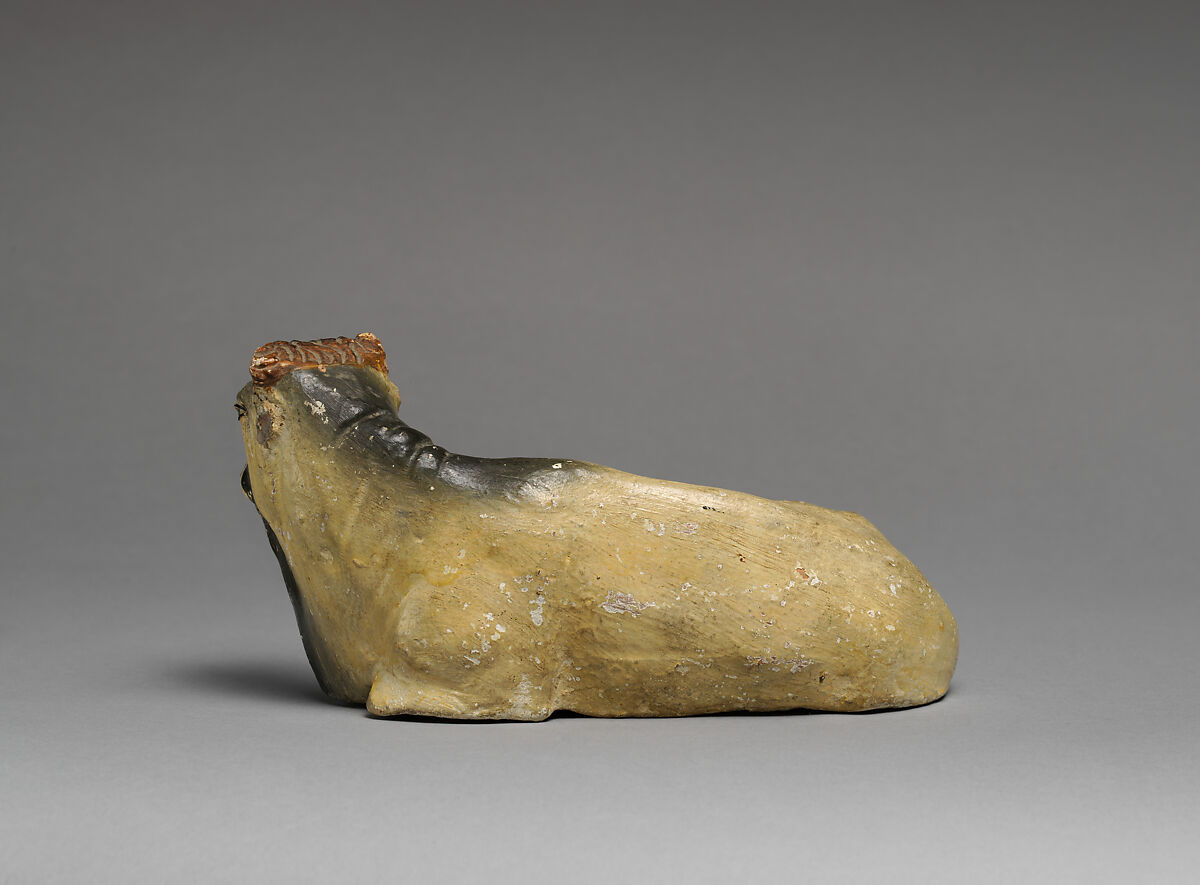 Cow lying down, Terracotta, Italian