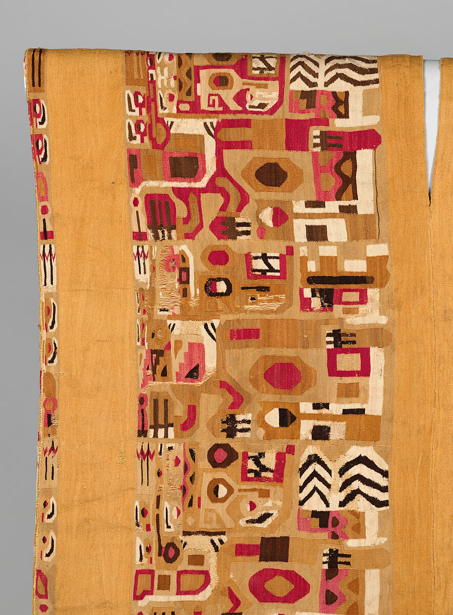 Tunic, Wari artist, Cotton, camelid hair, Wari