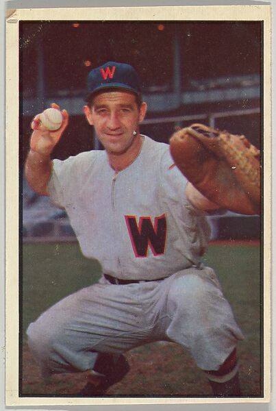 Mickey Grasso, Catcher, Washington Senators, from Collector Series, Colors set, series 7 (R406-7) issued by Bowman Gum, Issued by Bowman Gum Company, Commercial color lithograph 