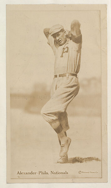 Alexander, Philadelphia Nationals, from the Famous Baseball Players, Champion Athletes, and Photo Play Stars, issued by Fatima Turkish Blend Cigarettes, Issued by Liggett &amp; Myers Tobacco Company (American, North Carolina), Commercial photograph 