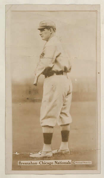 Bresnahan, Chicago Nationals, from the Famous Baseball Players, Champion Athletes, and Photo Play Stars, issued by Fatima Turkish Blend Cigarettes, Issued by Liggett &amp; Myers Tobacco Company (American, North Carolina), Commercial photograph 