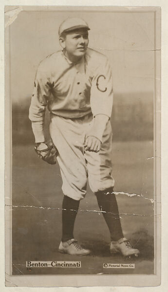 Benton, Cincinnati, from the Famous Baseball Players, Champion Athletes, and Photo Play Stars, issued by Fatima Turkish Blend Cigarettes, Issued by Liggett &amp; Myers Tobacco Company (American, North Carolina), Commercial photograph 