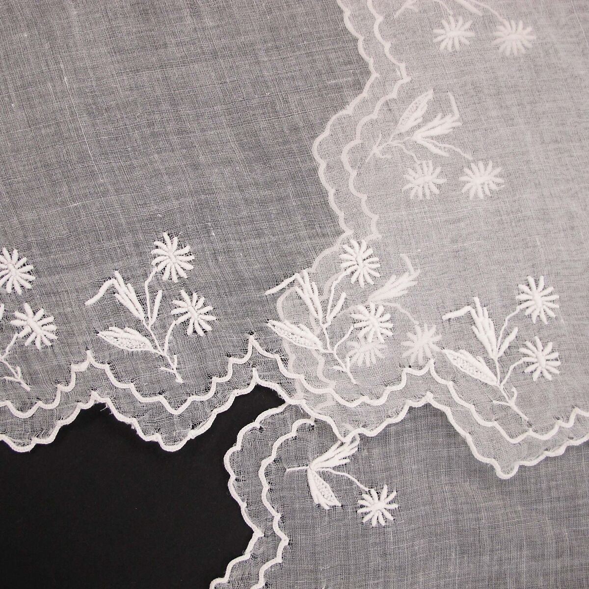 Kerchief, cotton, probably French