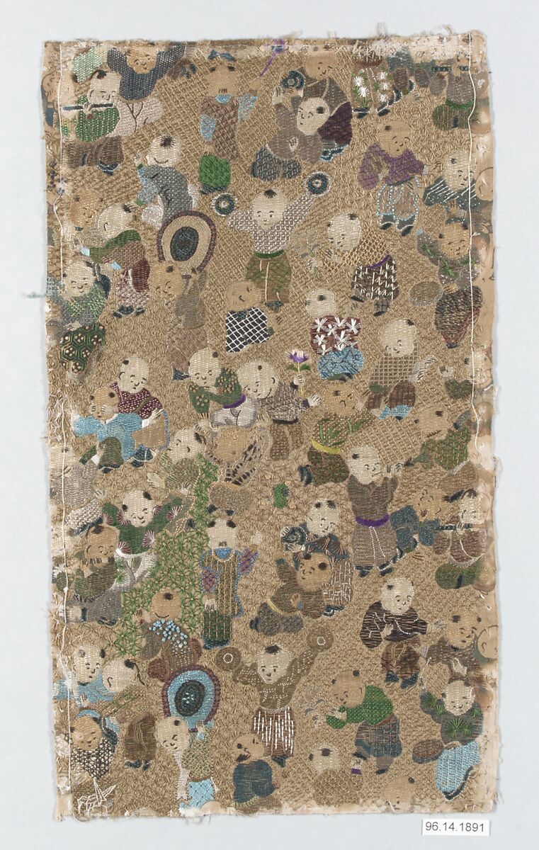 Piece, Silk;  on cotton, Japan 