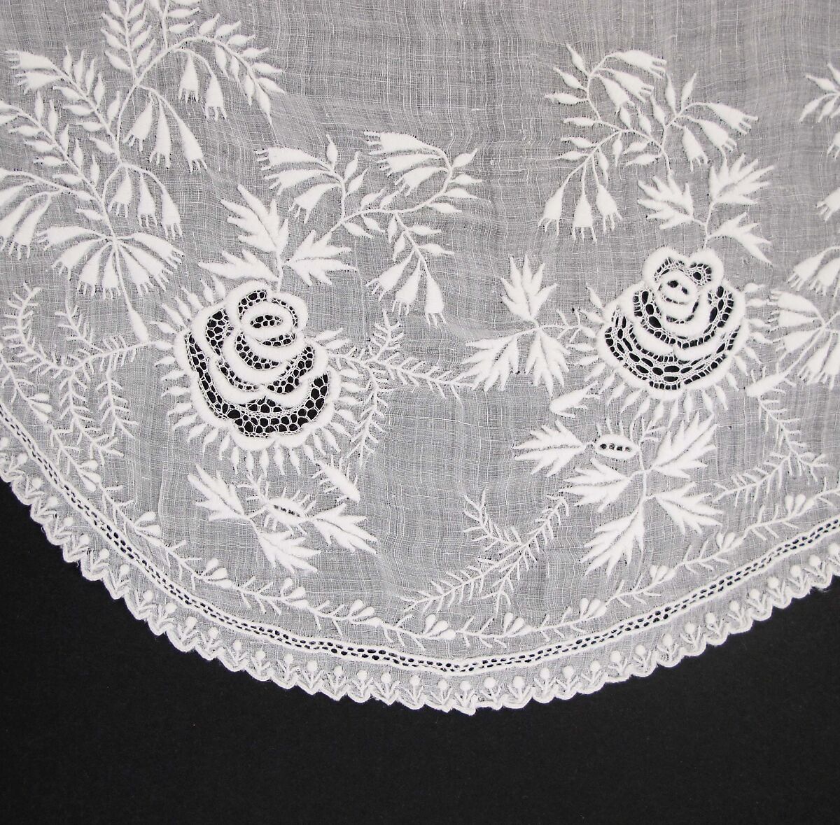 Bertha, cotton, probably French