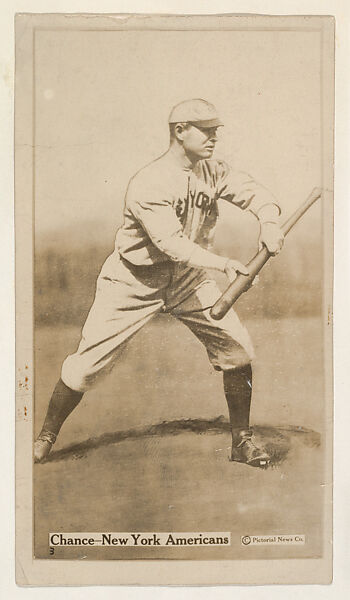 Chance, New York Americans, from the Famous Baseball Players, Champion Athletes, and Photo Play Stars, issued by Fatima Turkish Blend Cigarettes, Issued by Liggett &amp; Myers Tobacco Company (American, North Carolina), Commercial photograph 