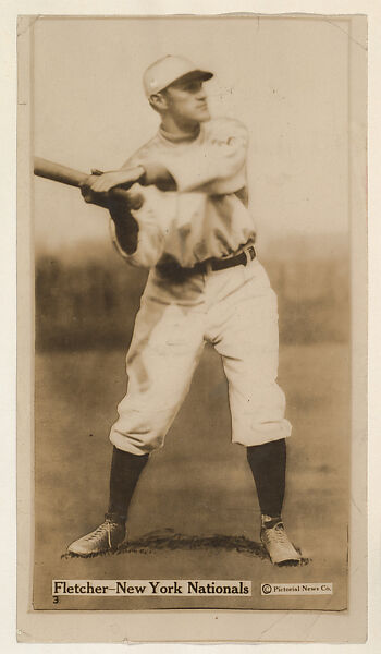 Fletcher, New York Nationals,, from the Famous Baseball Players, Champion Athletes, and Photo Play Stars, issued by Fatima Turkish Blend Cigarettes, Issued by Liggett &amp; Myers Tobacco Company (American, North Carolina), Commercial photograph 