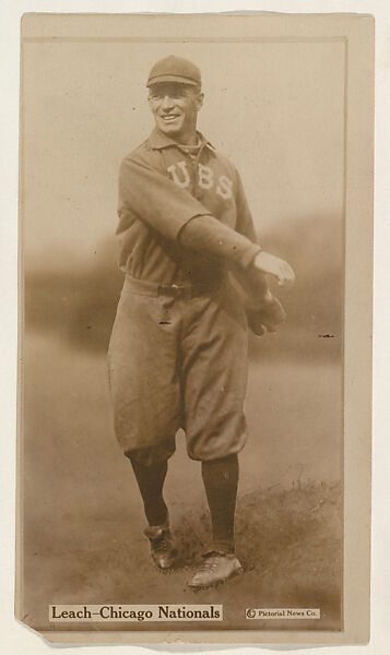 Leach, Chicago Nationals, from the Famous Baseball Players, Champion Athletes, and Photo Play Stars, issued by Fatima Turkish Blend Cigarettes, Issued by Liggett &amp; Myers Tobacco Company (American, North Carolina), Commercial photograph 