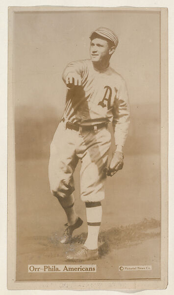 Orr, Philadelphia Americans, from the Famous Baseball Players, Champion Athletes, and Photo Play Stars, issued by Fatima Turkish Blend Cigarettes, Issued by Liggett &amp; Myers Tobacco Company (American, North Carolina), Commercial photograph 