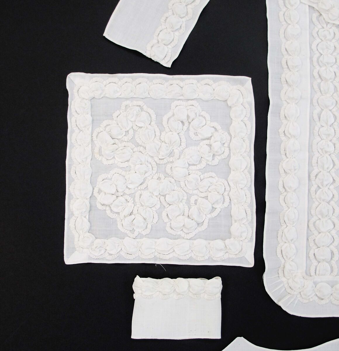 Christening ensemble, cotton, probably French