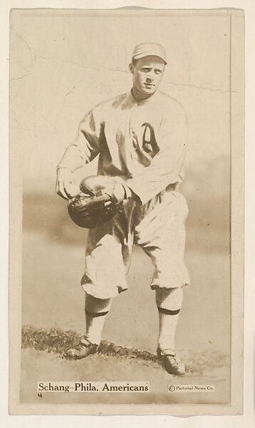 Schang, Philadelphia Americans, from the Famous Baseball Players, Champion Athletes, and Photo Play Stars, issued by Fatima Turkish Blend Cigarettes, Issued by Liggett &amp; Myers Tobacco Company (American, North Carolina), Commercial photograph 