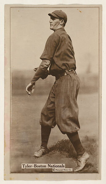 Tyler, Boston Nationals, from the Famous Baseball Players, Champion Athletes, and Photo Play Stars, issued by Fatima Turkish Blend Cigarettes, Issued by Liggett &amp; Myers Tobacco Company (American, North Carolina), Commercial photograph 