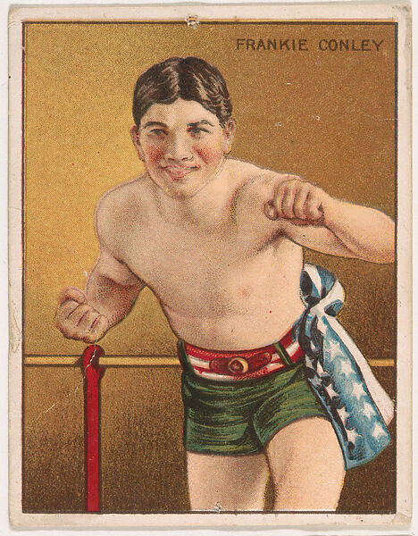 Frankie Conley, from the Champion Pugilists series (T219), issued by Mecca and Hassan Cigarettes, Issued by Mecca Cigarettes (American), Commercial color lithograph 