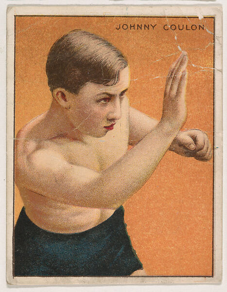John Coulon, from the Champion Pugilists series (T219), issued by Mecca and Hassan Cigarettes, Issued by Mecca Cigarettes (American), Commercial color lithograph 
