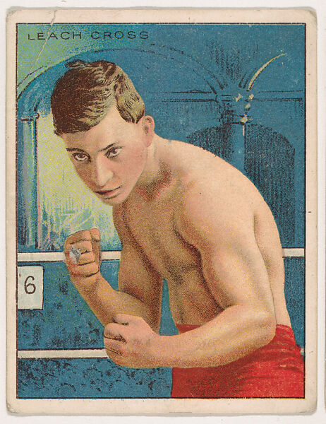 Leach Cross, from the Champion Pugilists series (T219), issued by Mecca and Hassan Cigarettes, Issued by Mecca Cigarettes (American), Commercial color lithograph 
