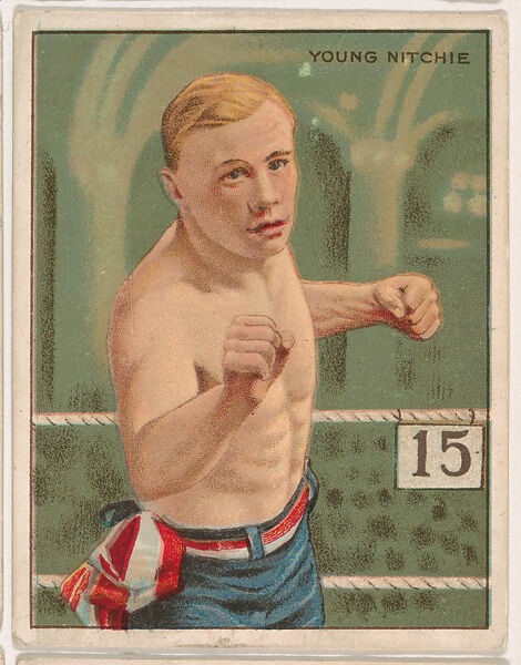 Young Nitchie, from the Champion Pugilists series (T219), issued by Mecca and Hassan Cigarettes, Issued by Mecca Cigarettes (American), Commercial color lithograph 