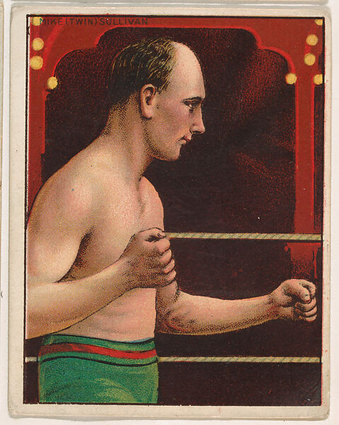 Mike (Twin) Sullivan, from the Champion Pugilists series (T219), issued by Mecca and Hassan Cigarettes, Issued by Mecca Cigarettes (American), Commercial color lithograph 