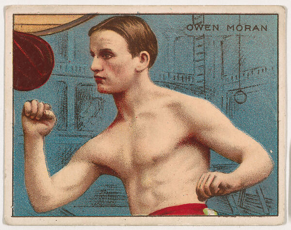 Owen Moran, from the Champion Pugilists series (T219), issued by Mecca and Hassan Cigarettes, Issued by Mecca Cigarettes (American), Commercial color lithograph 