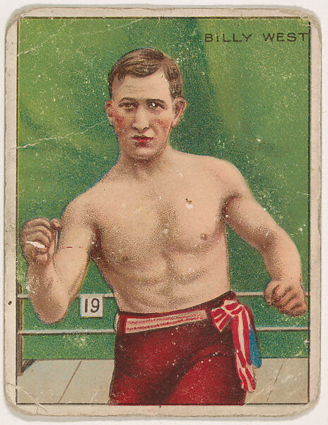 Billy West, from the Champion Pugilists series (T219), issued by Mecca and Hassan Cigarettes, Issued by Mecca Cigarettes (American), Commercial color lithograph 