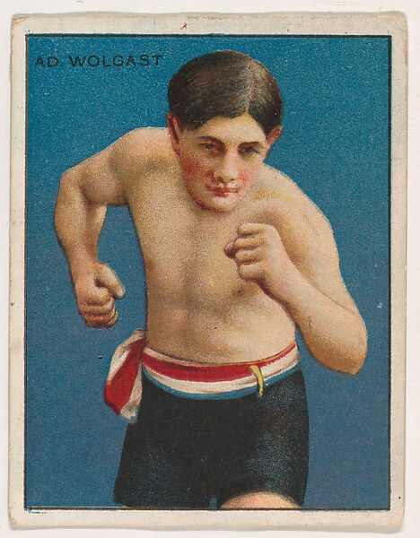 Ad. Wolgast, from the Champion Pugilists series (T219), issued by Mecca and Hassan Cigarettes, Issued by Mecca Cigarettes (American), Commercial color lithograph 