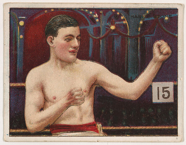 Harry Stone, from the Champion Pugilists series (T219), issued by Mecca and Hassan Cigarettes, Issued by Mecca Cigarettes (American), Commercial color lithograph 