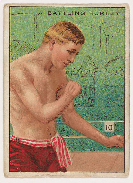 Battling Hurley, from the Champion Pugilists series (T219), issued by Mecca and Hassan Cigarettes, Issued by Mecca Cigarettes (American), Commercial color lithograph 
