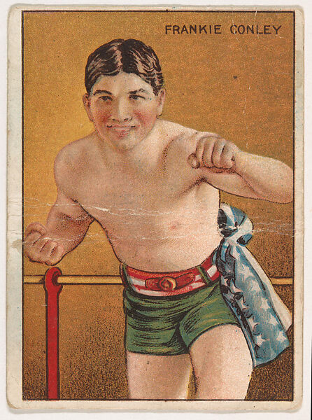Frankie Conley, from the Champion Pugilists series (T219), issued by Mecca and Hassan Cigarettes, Issued by Mecca Cigarettes (American), Commercial color lithograph 