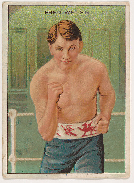 Fred Welsh, from the Champion Pugilists series (T219), issued by Mecca and Hassan Cigarettes, Issued by Mecca Cigarettes (American), Commercial color lithograph 