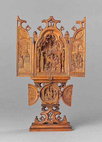 Miniature Altarpiece with the Nativity, Boxwood, Netherlandish 