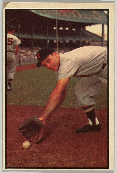 Eddie Yost, 3rd Base, Washintgon Senators, from Collector Series, Colors set, series 7 (R406-7) issued by Bowman Gum, Issued by Bowman Gum Company, Commercial color lithograph 