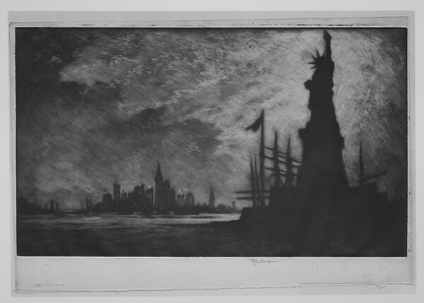 Hail America, Joseph Pennell (American, Philadelphia, Pennsylvania 1857–1926 New York), Mezzotint 