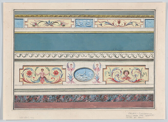Design for the Decoration of a Cornice and Dado with Neoclassical Motifs