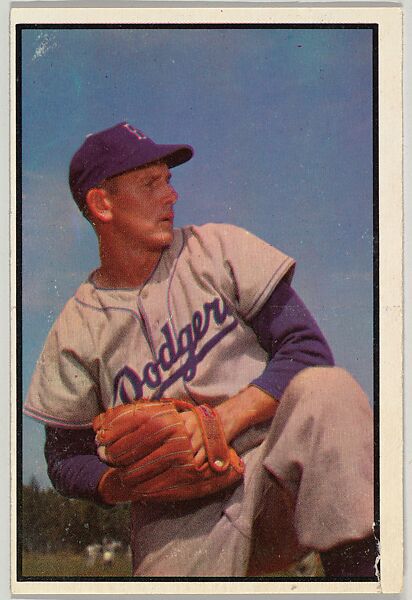 Russ Meyer, Pitcher, Brooklyn Dodgers, from Collector Series, Colors set, series 7 (R406-7) issued by Bowman Gum, Issued by Bowman Gum Company, Commercial color lithograph 