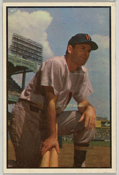 Mickey Vernon, 1st Base, Washington Senators, from Collector Series, Colors set, series 7 (R406-7) issued by Bowman Gum, Issued by Bowman Gum Company, Commercial color lithograph 