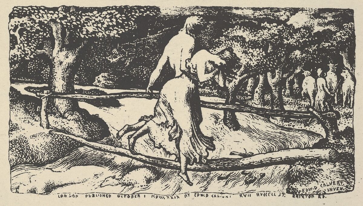 The Flood (reproduced for Calvert's "Memoir"), After Edward Calvert (British, Appledore, Devon 1799–1833 Hackney (London)), Photo-lithographic reproduction 