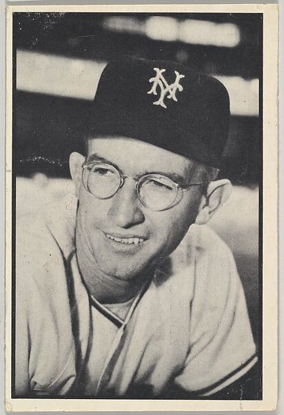 Bill Rigney, Infield, New York Giants, from Collector Series, Black & White set, series 8 (R406-8) issued by Bowman Gum, Issued by Bowman Gum Company, Commercial lithograph 