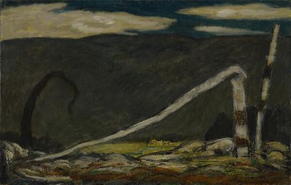 Desertion, Marsden Hartley (American, Lewiston, Maine 1877–1943 Ellsworth, Maine), Oil on commercially prepared paperboard (academy board) 