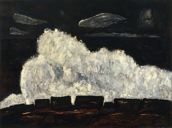 Evening Storm, Schoodic, Maine No. 2, Marsden Hartley (American, Lewiston, Maine 1877–1943 Ellsworth, Maine), Oil on hardboard (masonite) 