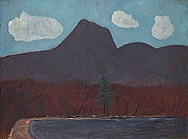 Mt. Katahdin–November Afternoon, Marsden Hartley (American, Lewiston, Maine 1877–1943 Ellsworth, Maine), Oil on hardboard (masonite) 