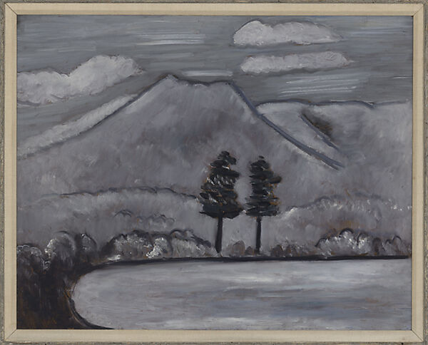 Mt. Katahdin, Winter, Marsden Hartley (American, Lewiston, Maine 1877–1943 Ellsworth, Maine), Oil on commercially prepared paperboard (academy board) 