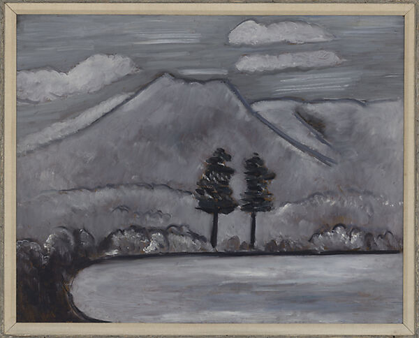 Mt. Katahdin, Winter, Marsden Hartley (American, Lewiston, Maine 1877–1943 Ellsworth, Maine), Oil on commercially prepared paperboard (academy board) 