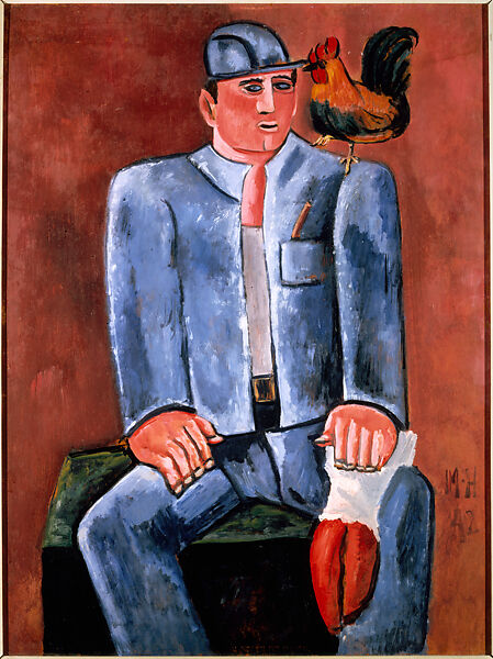 Young Seadog with Friend Billy, Marsden Hartley (American, Lewiston, Maine 1877–1943 Ellsworth, Maine), Oil on canvas 