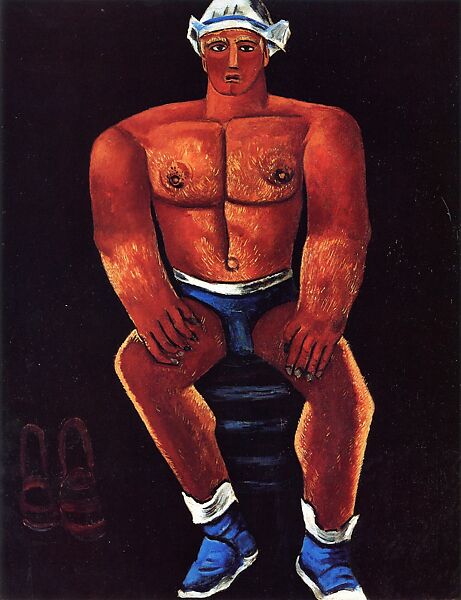 Flaming American (Swim Champ), Marsden Hartley (American, Lewiston, Maine 1877–1943 Ellsworth, Maine), Oil on canvas 